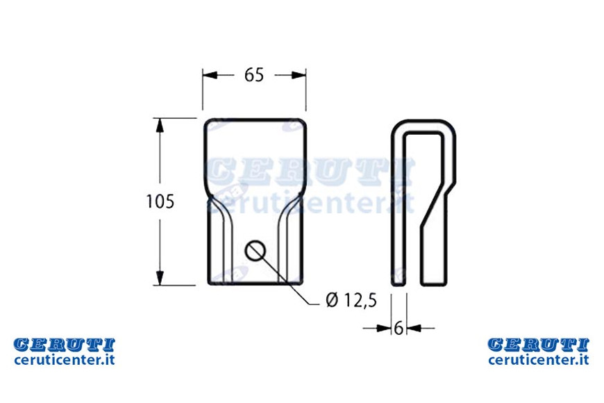 Brida Für Messer Adaptable Jf, L 105, Ø16,5