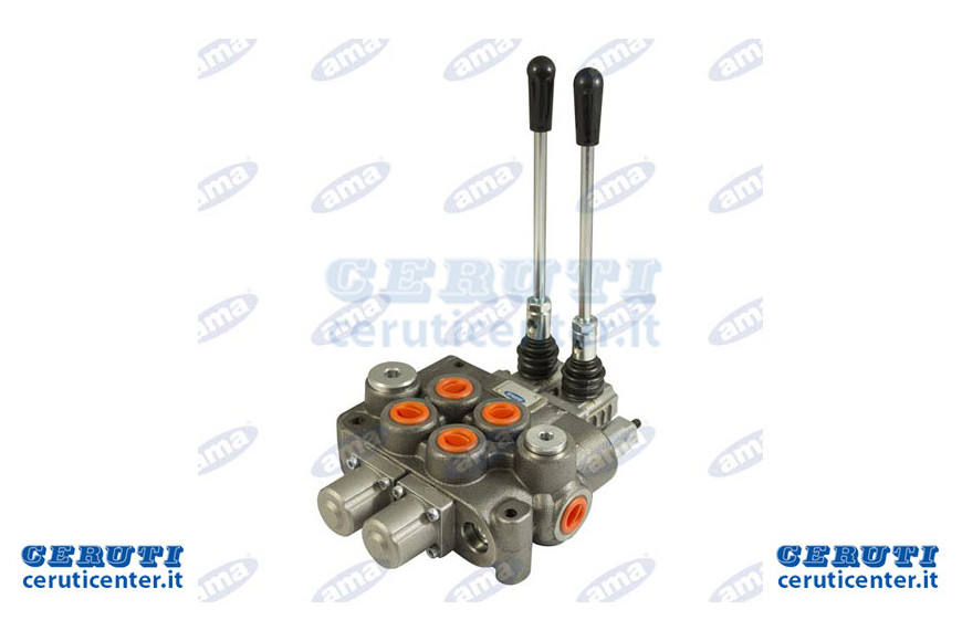 Distributor Model Walvoil Sd5 2 Levers 1st 2nd Single Acting Double Acting 40 Liters