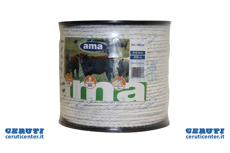 Rotolo Corda Elettrica Ø 6Mm, Lunghezza 200 Mt - Ama