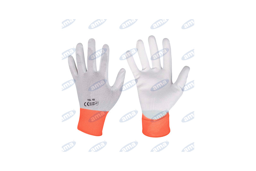 Nylon glove POLYURETHANE. TG.L