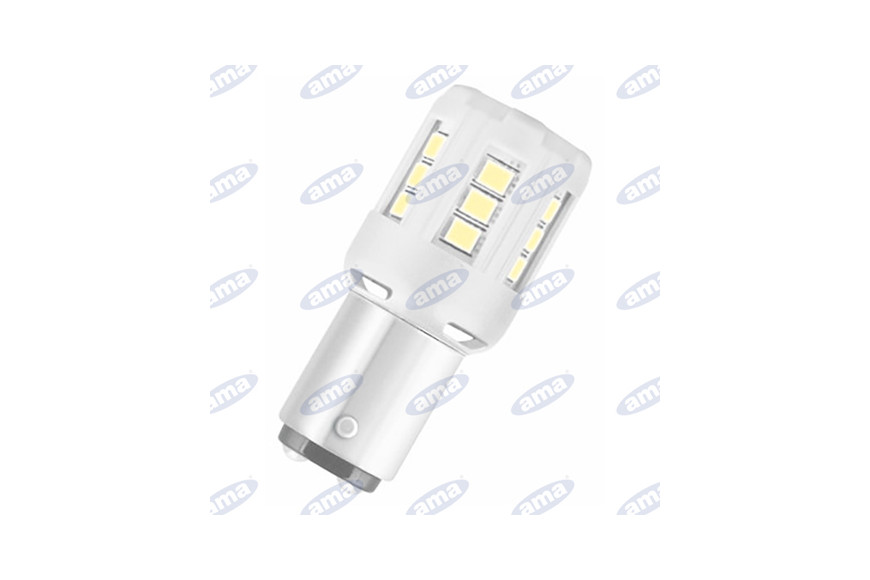Ampoule LED P21 12V 2.5W BAY15D / 5W White Light 6000K Blister 2 pièces