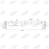Extension Spring Un gaz Max 450 Mm 600N