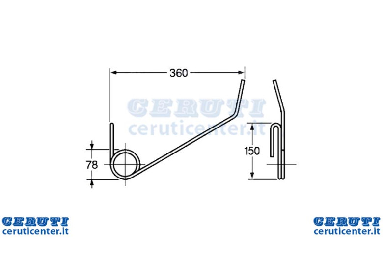 Zahn vorderer kurzer Adaptable Seeder Pardo
