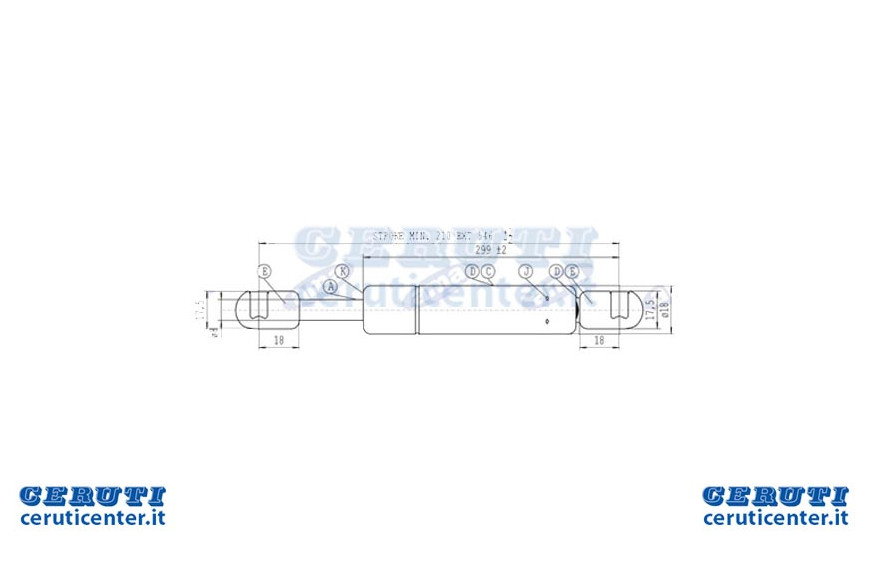 Molla A Gas Stabilus Estensione Max 546 Mm 140N