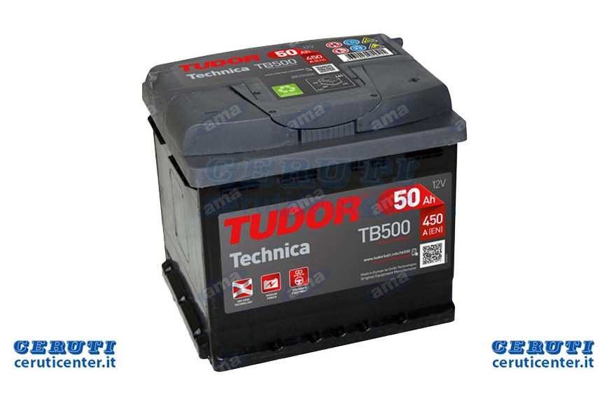 Batería de 50Ah, 450A, 207X175X190 Dx