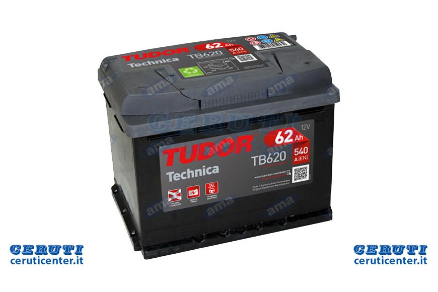 Batterie 60 Ah, 540A, 242X175X190 Dx