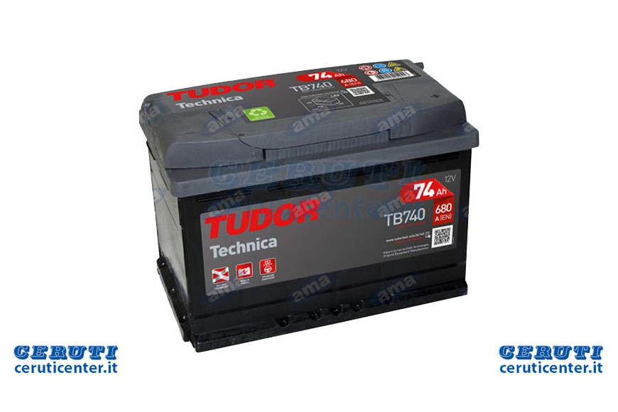 Batterie 74Ah, 680A, 278X175X190 Dx
