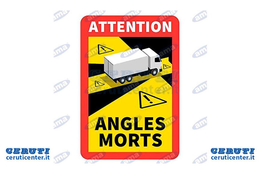 Autocollant 250x170mm Angle mort