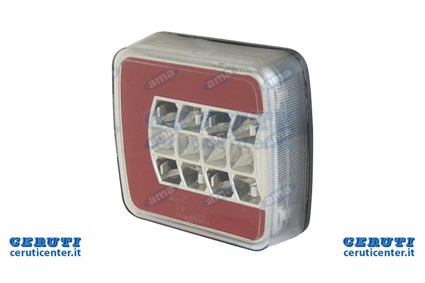 Arrière droit Lumière LED 12-24, Position Lumière, indicateur de direction, arrêt, plaque d'immatriculation