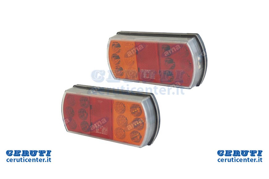 Left Rear Light LED 12-24V, Light Position, Direction Indicator, Stop, Reflector, License Plate Light