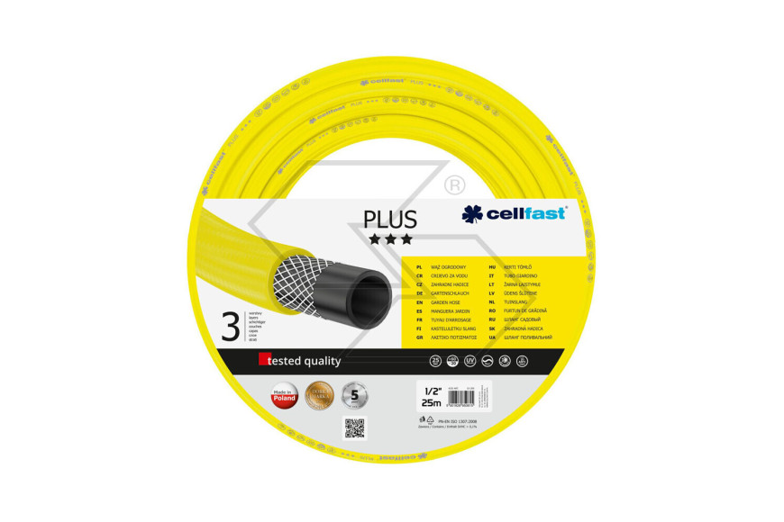 Tubo Da Giardino 3 Strati Plus 1/2" 25M