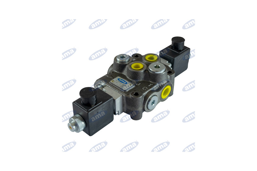 Distributore Basic da 3/8" 1 sezione doppio effetto con comando elettrico 12VDC. 40 litri. con carry over