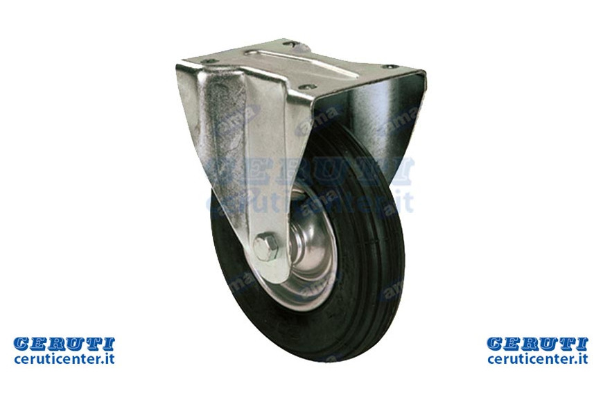 Roue pneumatique Ø 200mm support fixe