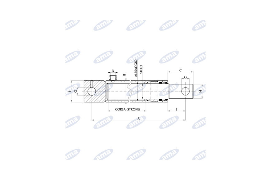 Buse 040X030X0400 cylindre avec des trous