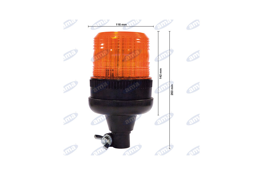Girofaro Led Base Flessibile A Imbuto 12-80V - Ama