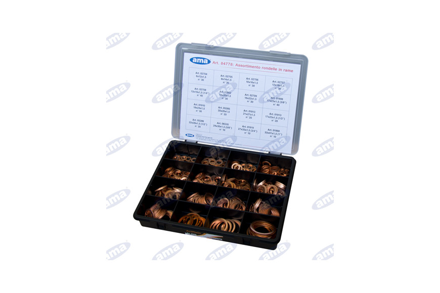 Assortimento Rondelle In Rame 400 Pezzi