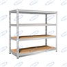 A shelf Wood Metal Interlocking