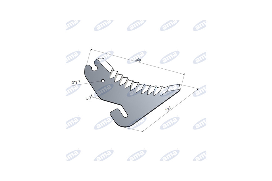 Couteau à Adaptable machines de chargement Welger