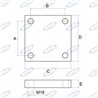 Une plaque de soudure 130x130, M16