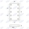 Une plaque de soudure 130X220, M16