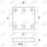 Una placa Weld 160 X 160, M16