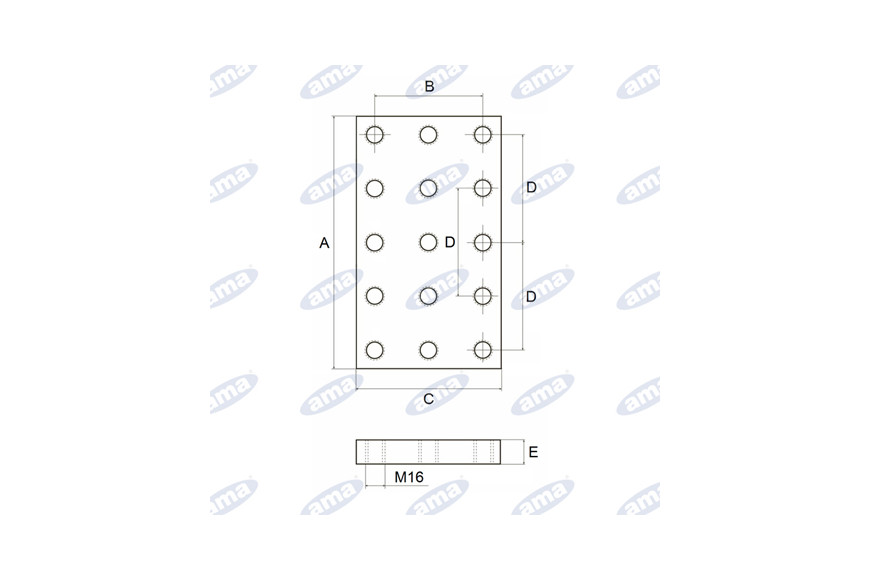 Une plaque Sald.270X160. M16