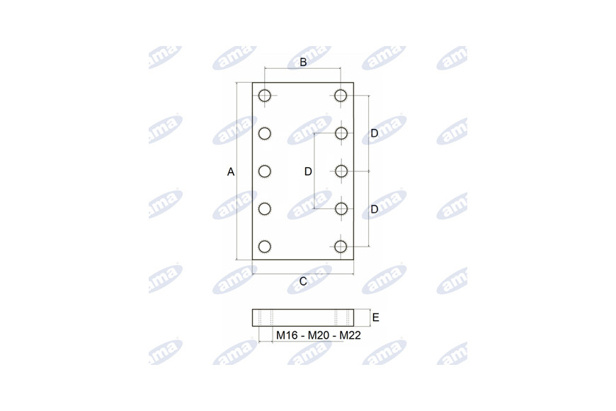 Une plaque de soudure 270X160. M22