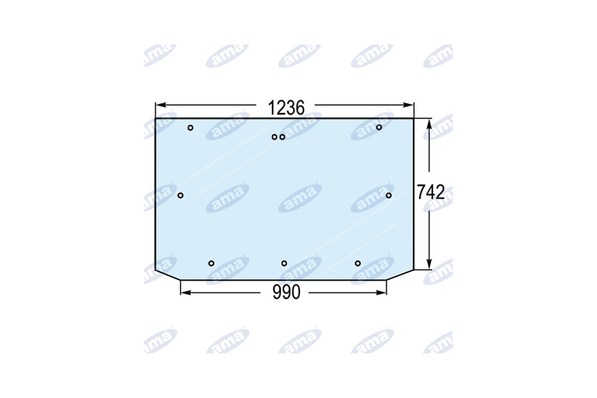 Lunette arrière arrière adaptable 0.9231.268.0/10