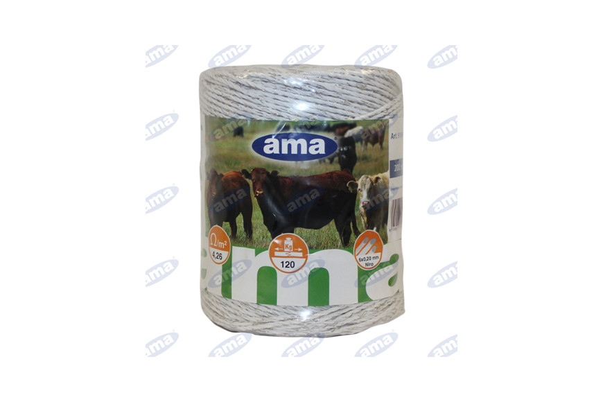 Bobina Filo Elettrificato Bianco 24X0,4 , Lunghezz - Ama