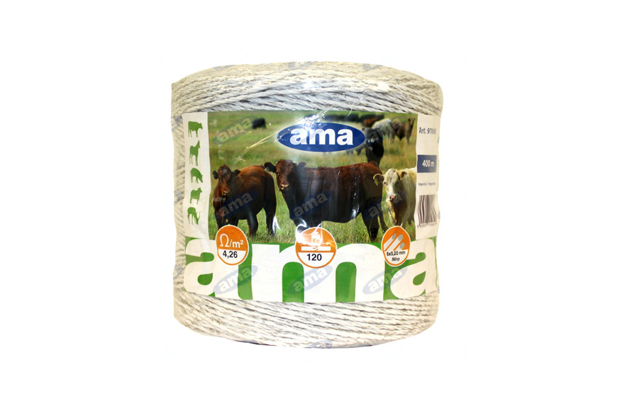 Bobina Filo Elettrificato Bianco 24X0,4 , Lunghezz - Ama