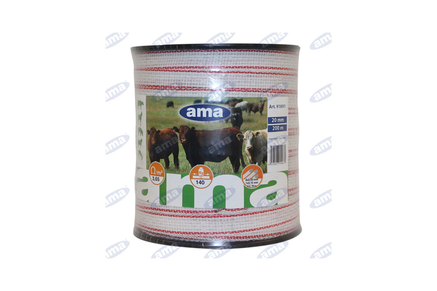 Banda Fibra Acciaio 20 Mm, Lunghezza 200 Mt - Ama