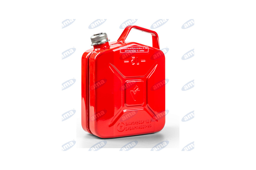 5L recipiente de metal con tapón de rosca roja