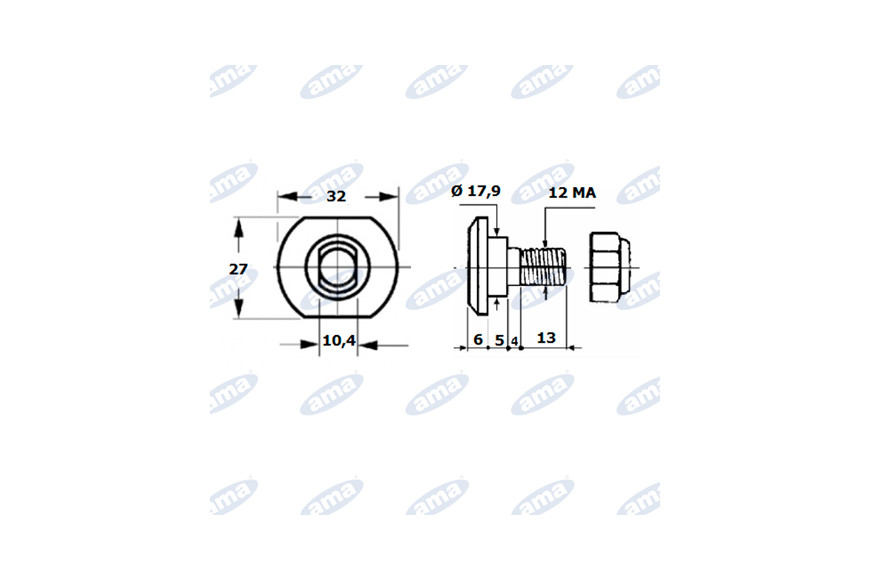 Porte-lame Boulon M12 Adaptable Krone