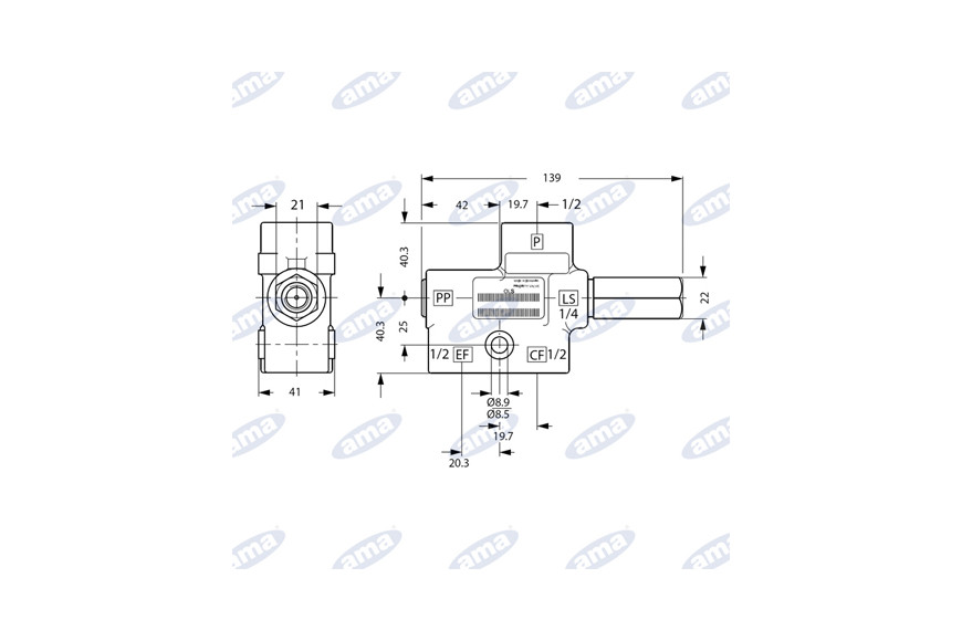 Valvola Prioritaria In Linea Ols40 Danfoss