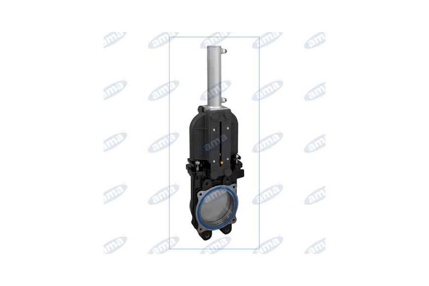 Une vanne couteau à double action cylindre hydraulique Ø 10 "