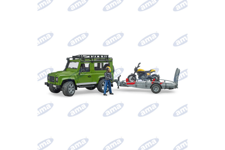 Land Rover Defender+ Rimorchio E Moto Ducati Con C - Ama