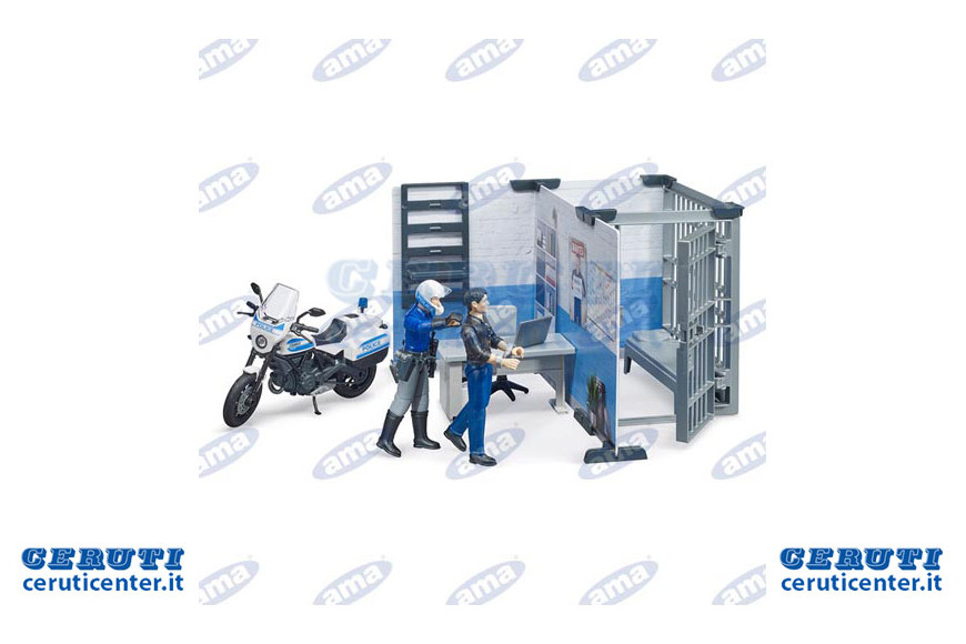 Station de police avec moto