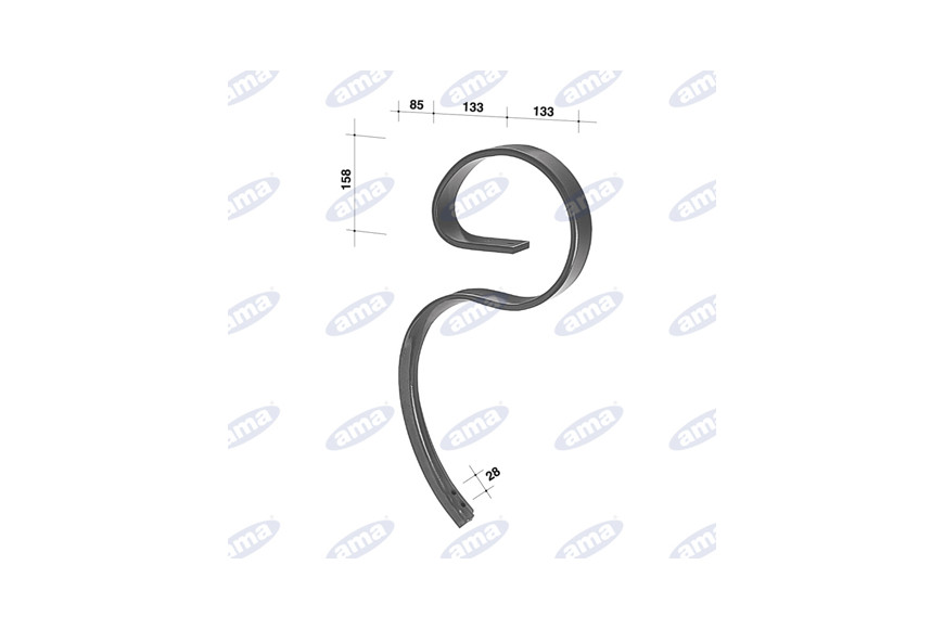 Molla Con Vomere 60X12 Interasse 28 Mm