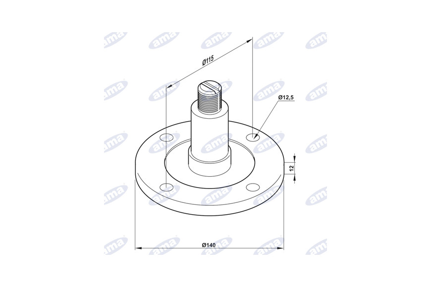Flangia Mozzo Per Disco Da 460 E 510
