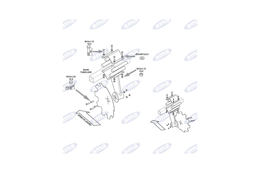 Support avant avec Disco De 460 Dentato