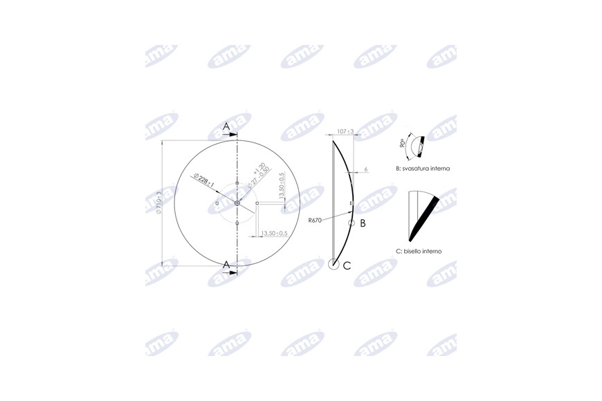 Disco 710 konvex, glatt Sp. 6 mm