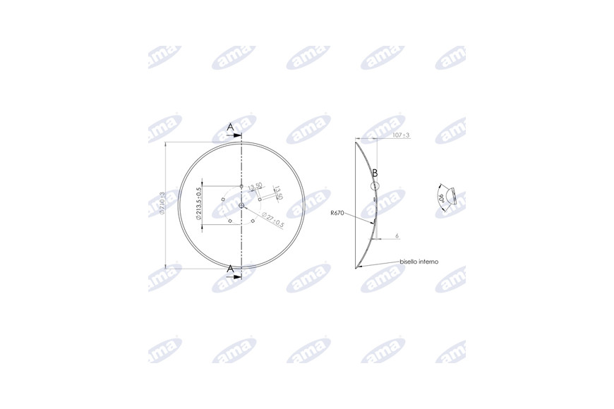 Disco 710 Convex, lisse Sp. 6 mm