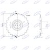 Disco 560 Convex, Sp 4 Denté Mm -. Ashlar
