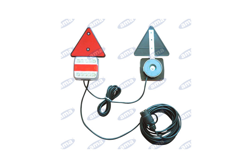 Lumières Kit magnétiques feux et catadioptres Led Triangular