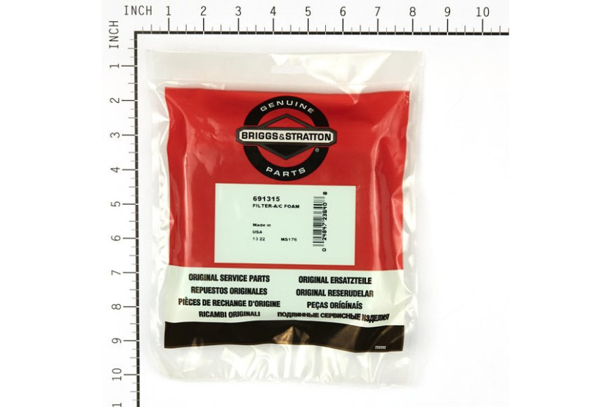 Filtro In Spugna Ex 272310 (99700-97772) Versione Toro - 691315 - Originale Briggs & Stratton