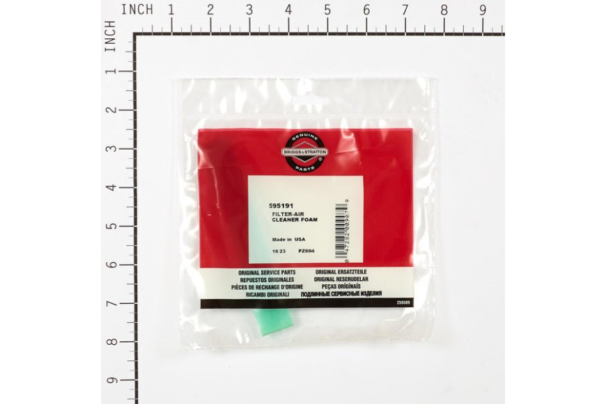 Filtro-Schiuma Filtro Aria - 595191 - Originale Briggs & Stratton