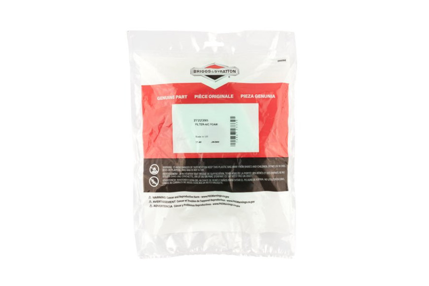 Filtro Spugna (4107 Pz 6) Classic Sprint Quattro Vaschetta In Lamiera - 272235S - Originale Briggs & Stratton