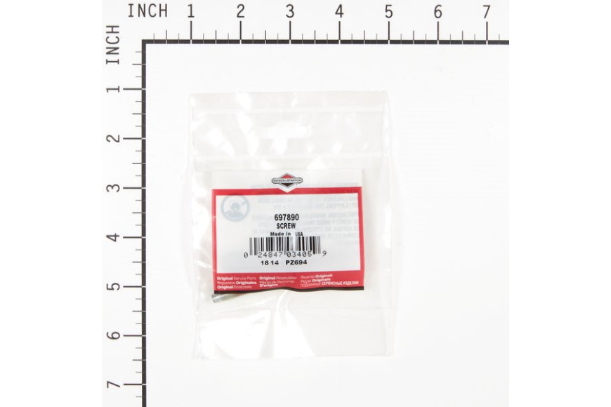 Vite Ex 690967 Ex 690967 - 697890 - Originale Briggs & Stratton - sostituisce - 690967
