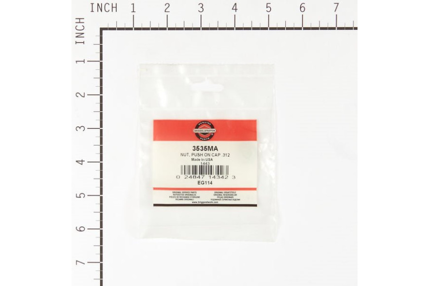 Nut  Push On Cap .312 - Originale Snapper - 3535MA