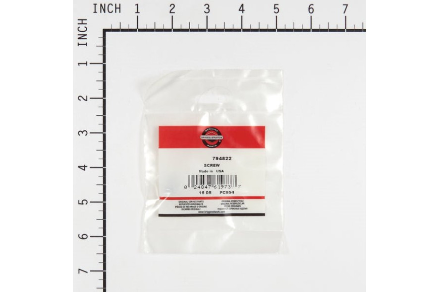 Screw - 794822 -  Briggs & Stratton - Genuine Spare Parts